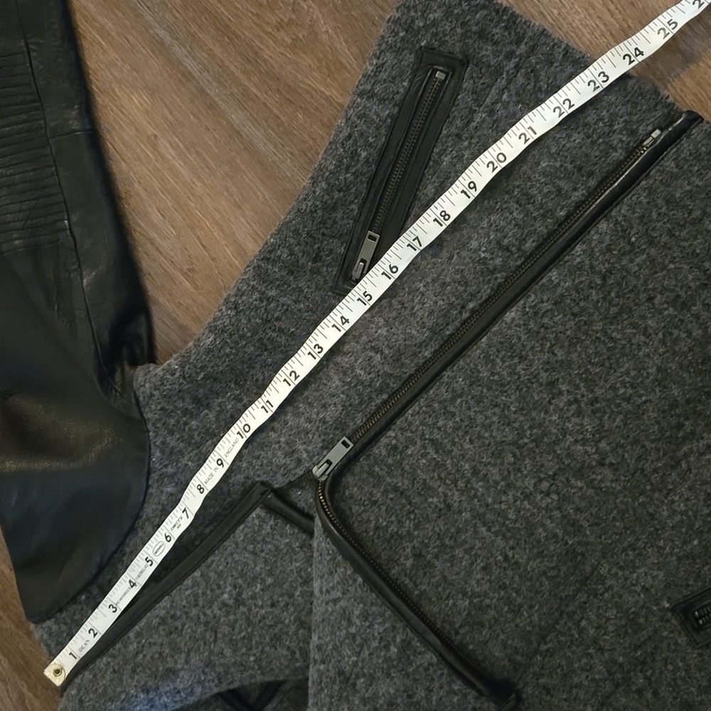 Banana Republic Wool And Lambskin Leather Moto Jacket - Picture 9 of 11